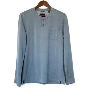 Prana Men’s Blue Long Sleeve Henley -Small